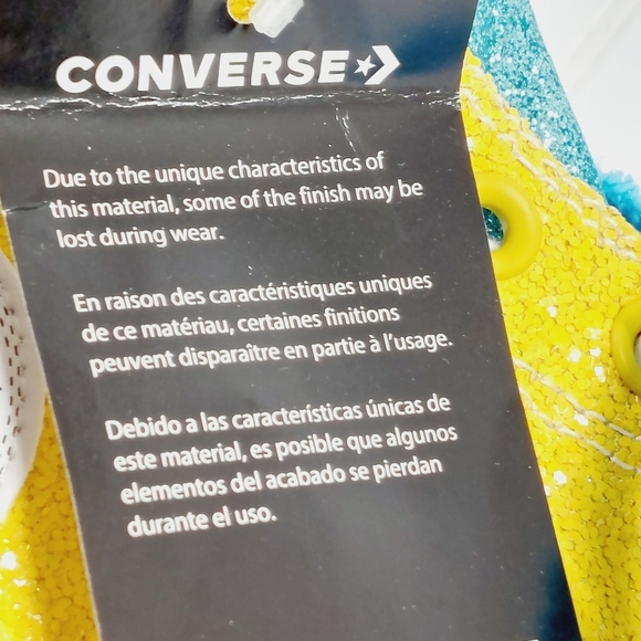 Converse Red Glitter High-Top Sneakers - Picture 10 of 12